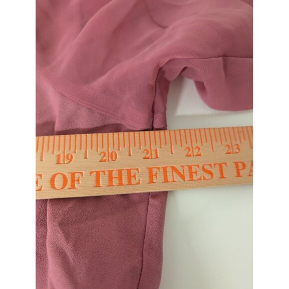 Torrid Peplum Crepe Mesh Inset Babydoll Blouse Womens Plus Size 3X Mauve Pink - Picture 9 of 10